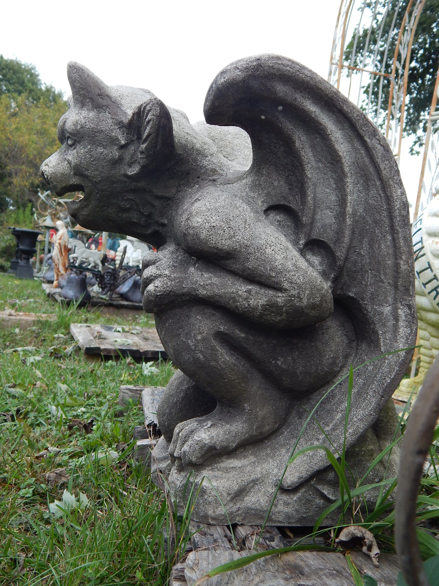 Fiberglass Statue - Stone Dust Gargoyle-Jantiques LLC.