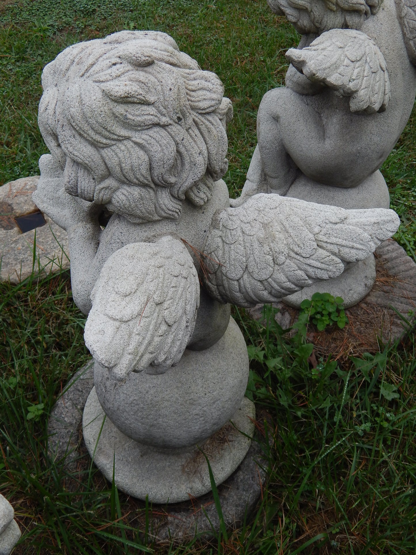 Fiberglass Statue - Set of 4 Cherub Angel Stone Dust-Jantiques LLC.