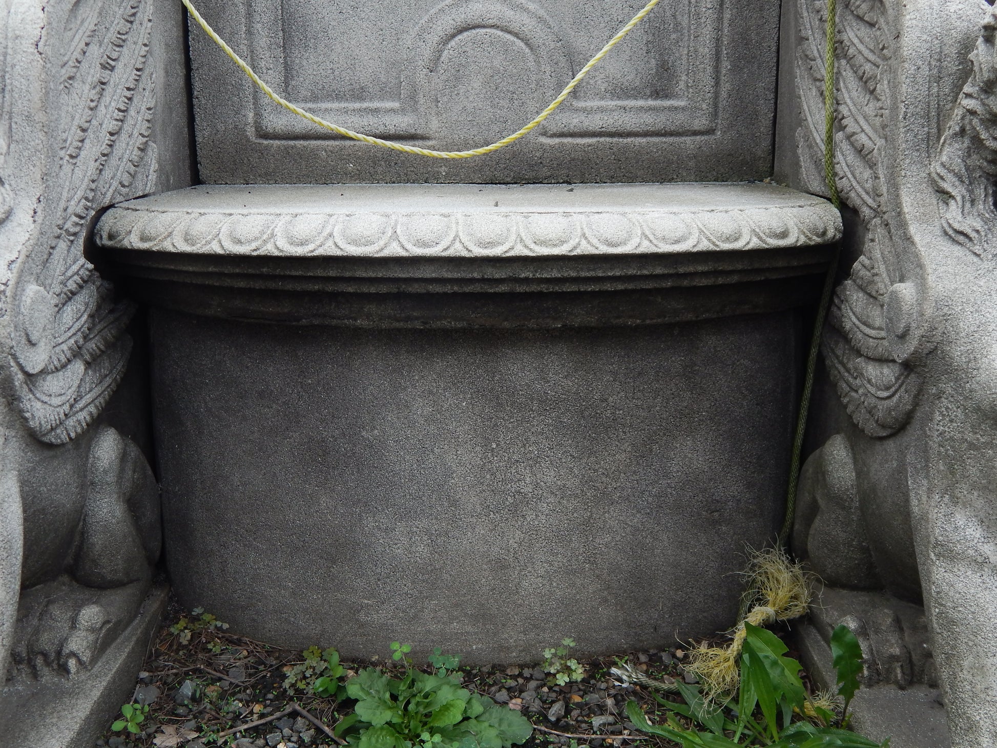 Garden Chair - Pair Stone Dust Hand Carved Set Lady sphinx French Empire Style-Jantiques LLC.