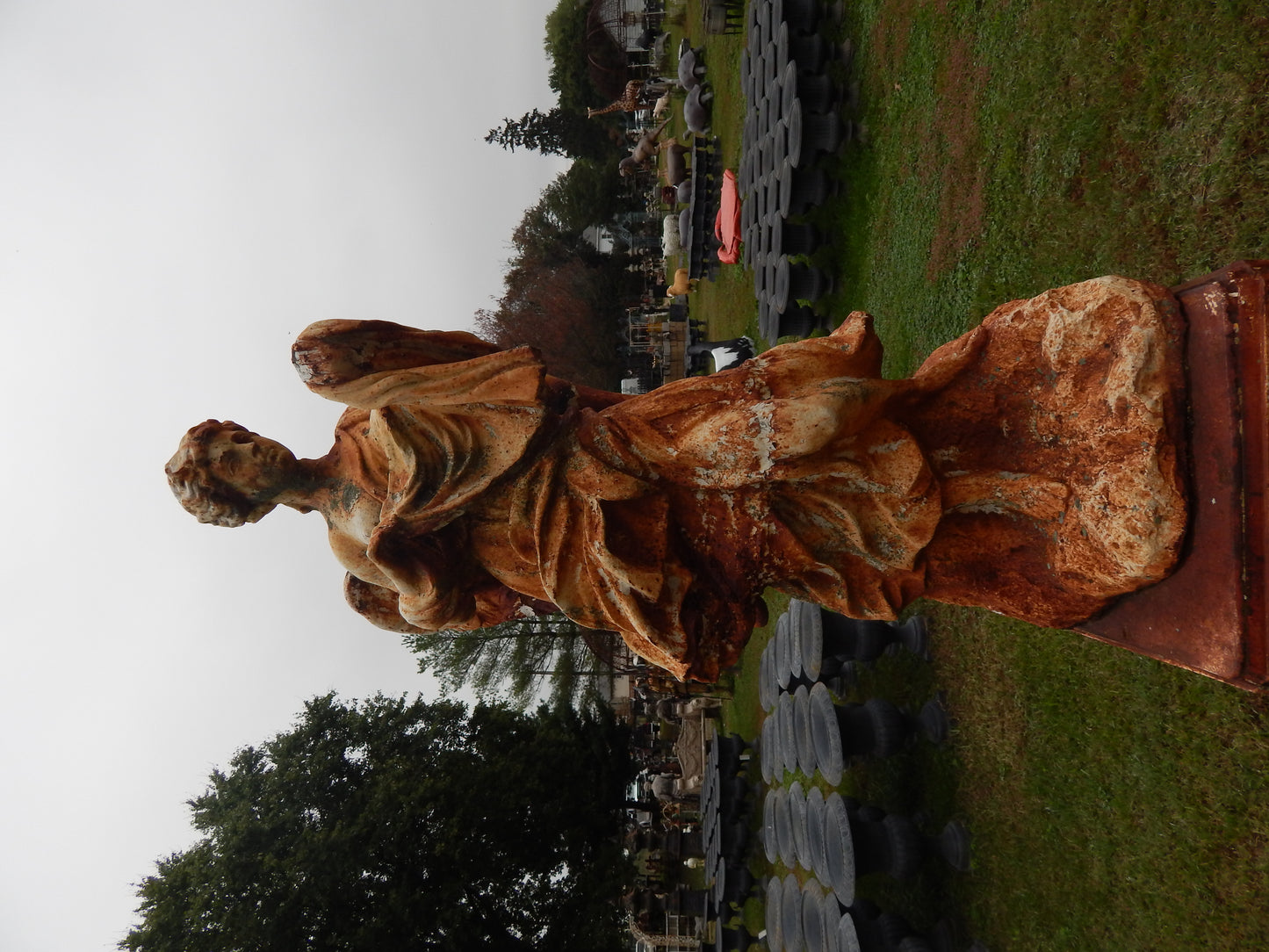 Cast Iron Statue - Life Size Winged Victorian Women-Jantiques LLC.