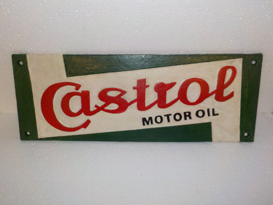 Cast Iron Sign - "CASTROL Motor Oil"-Jantiques LLC.