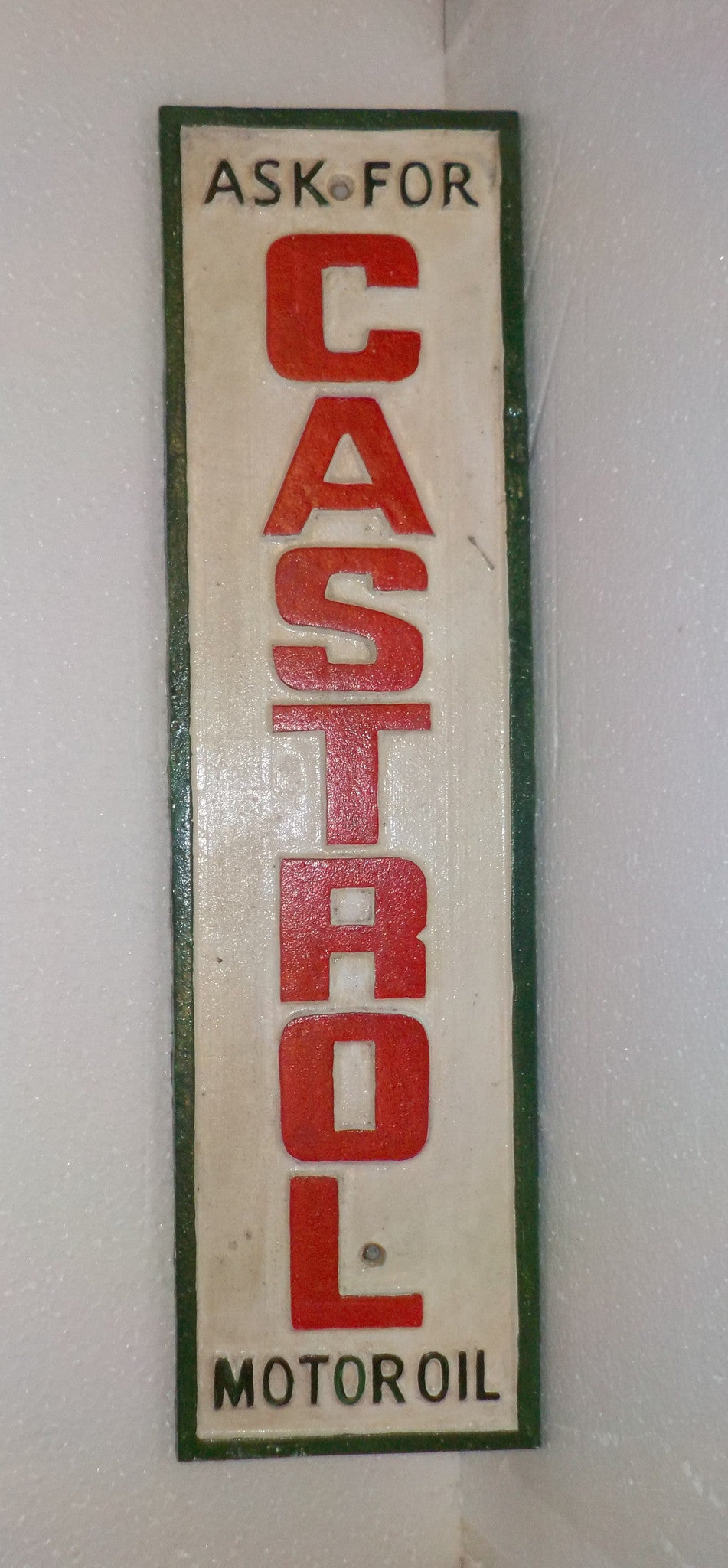 Cast Iron Sign - "CASTROL Motor Oil Vintage"-Jantiques LLC.