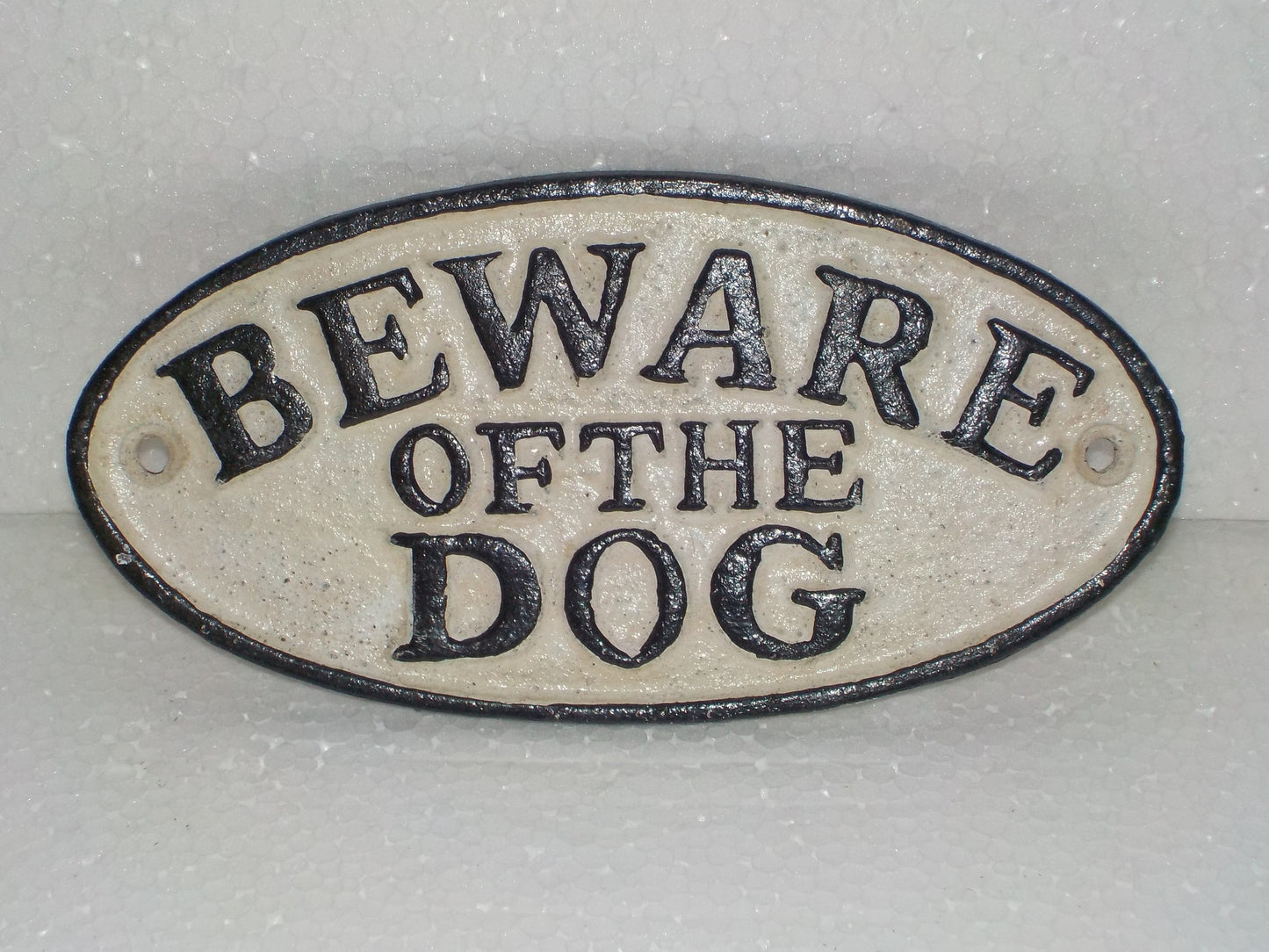 Cast Iron Sign - "BEWARE OF DOG"-Jantiques LLC.