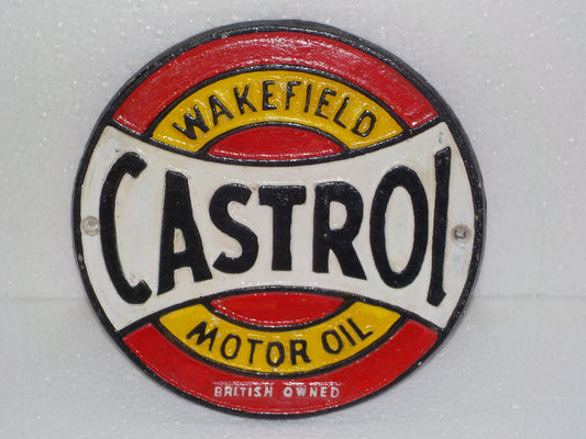 Cast Iron Sign - "CASTROL" Wakefield Motor Oil-Jantiques LLC.