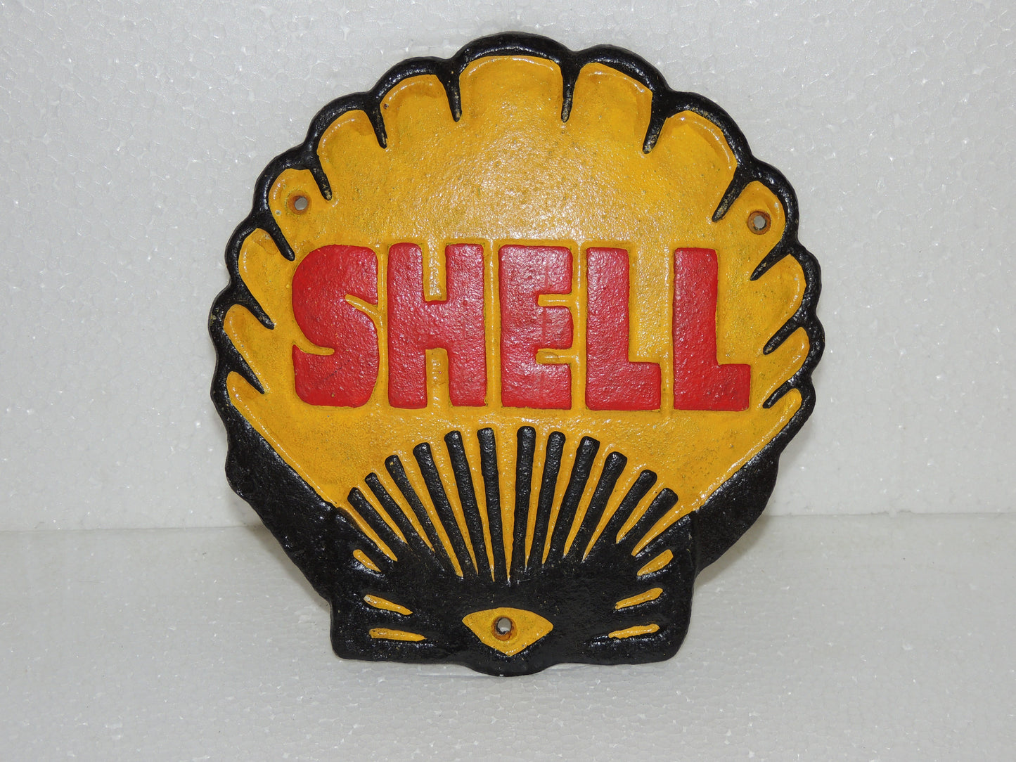 Cast Iron Sign - Sea Shell "SHELL Motor Oil Gasoline"-Jantiques LLC.