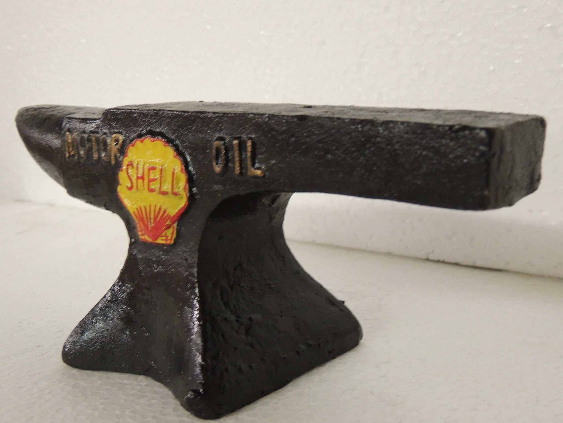 SHELL - CAST IRON Display "ANVIL SHELL 1927"-Jantiques LLC.