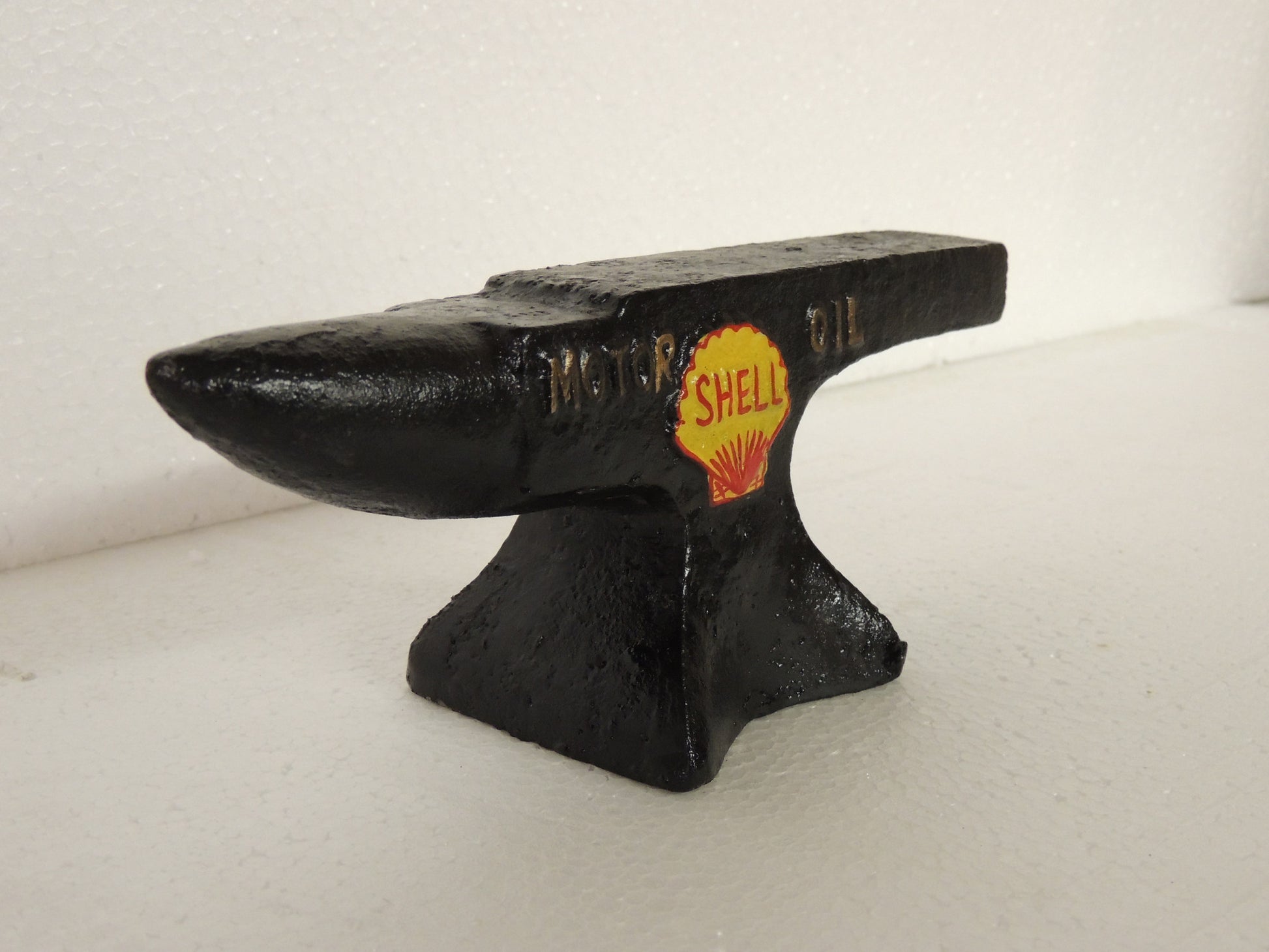 SHELL - CAST IRON Display "ANVIL SHELL 1927"-Jantiques LLC.