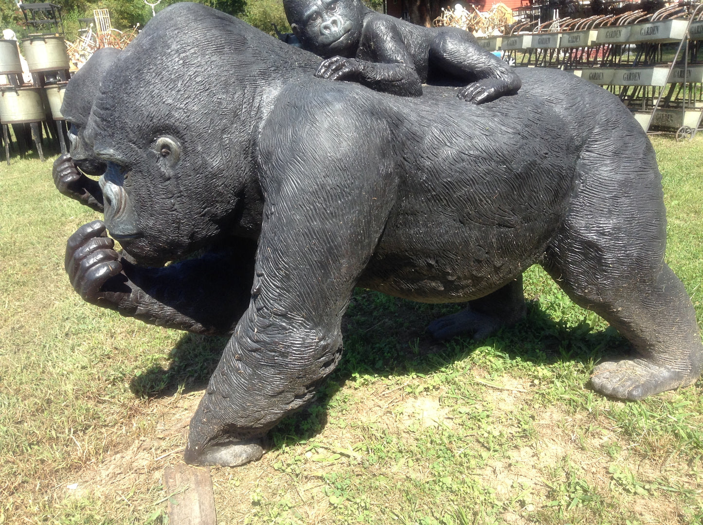 Statue - Life Size Gorilla & Child-Jantiques LLC.