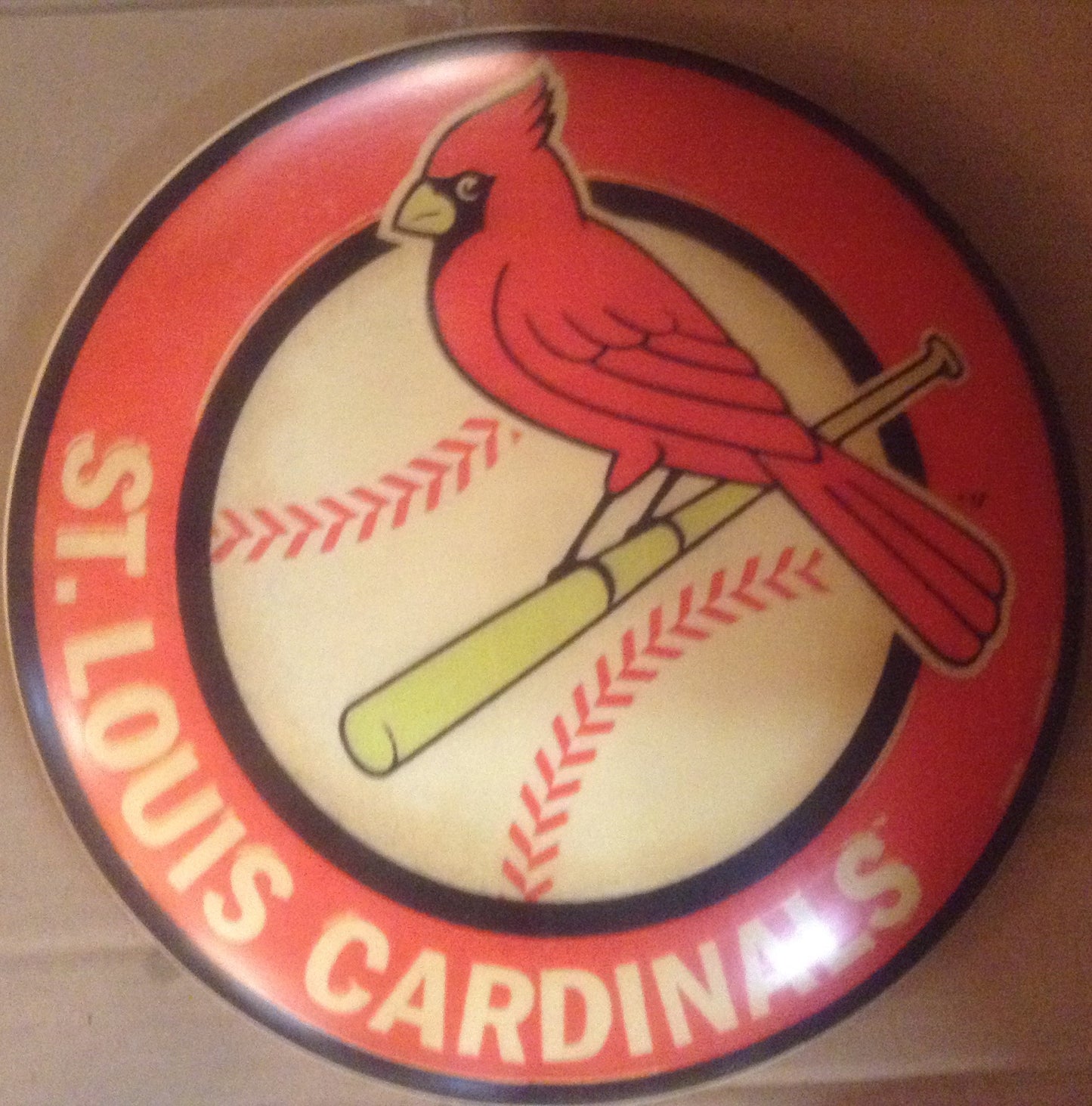 Tin Sign - Advertising Button "St. LOUIS CARDINALS"-Jantiques LLC.