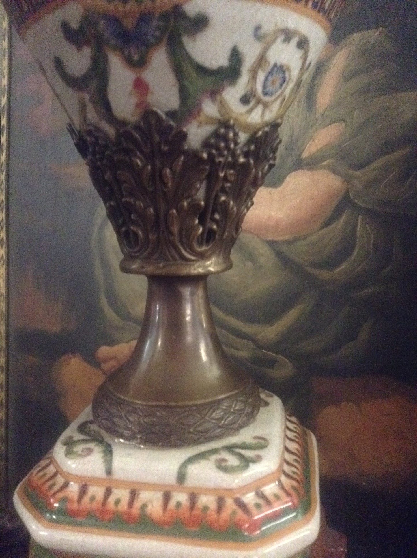 Sevres Porcelain - Green Pair French Urn Style Vase w/ Gilded Ormolu Lady-Jantiques LLC.