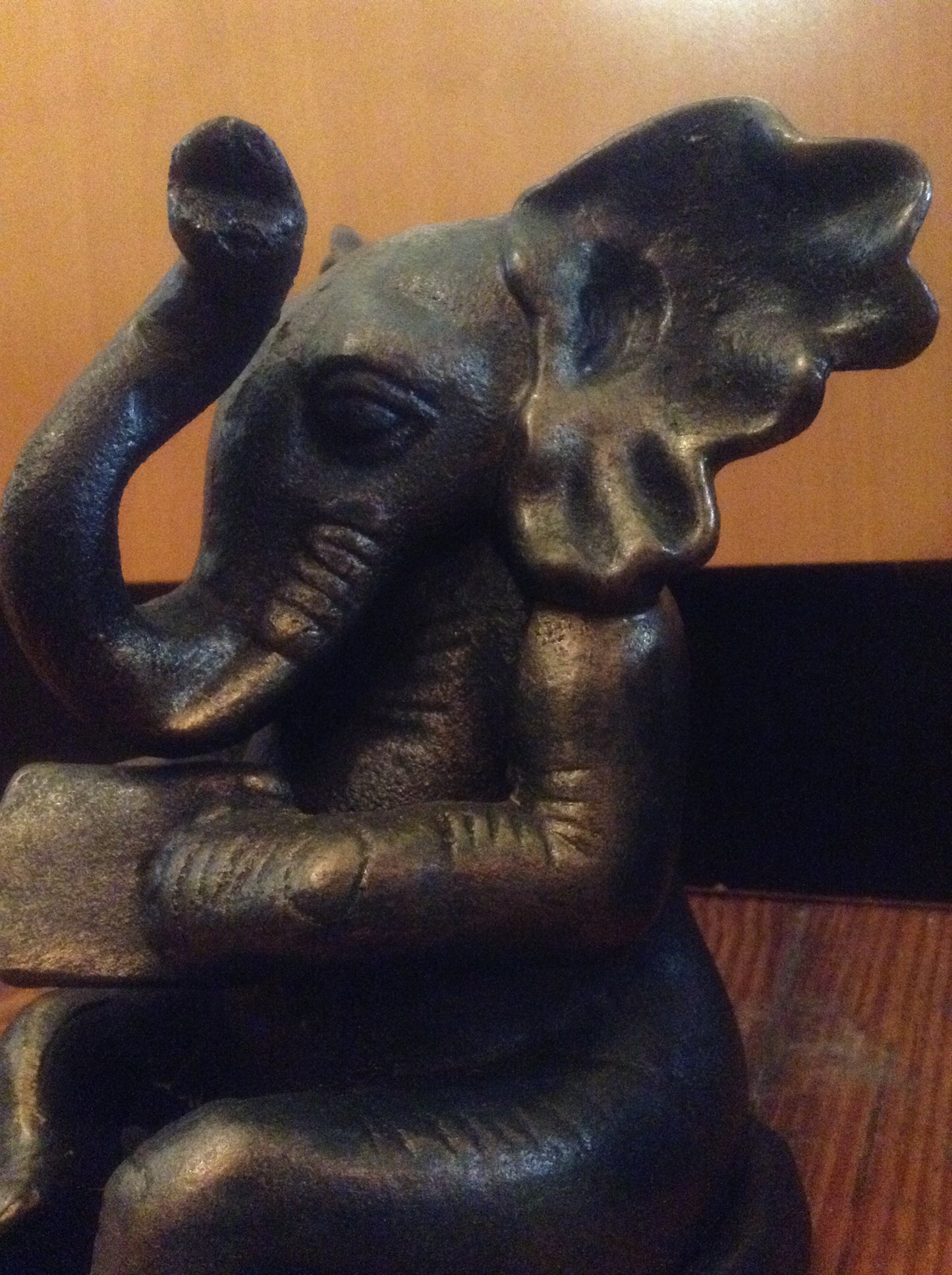 Bookends - Cast Iron Pair Heavy Elephant-Jantiques LLC.