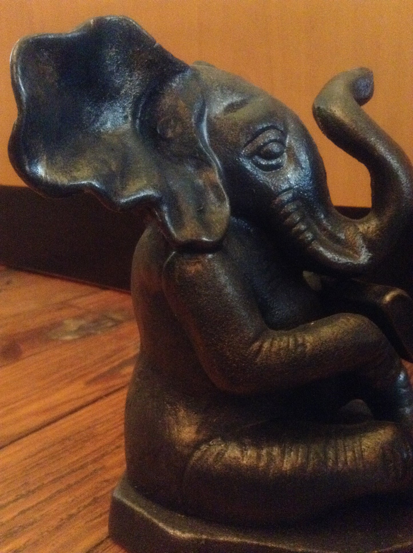 Bookends - Cast Iron Pair Heavy Elephant-Jantiques LLC.