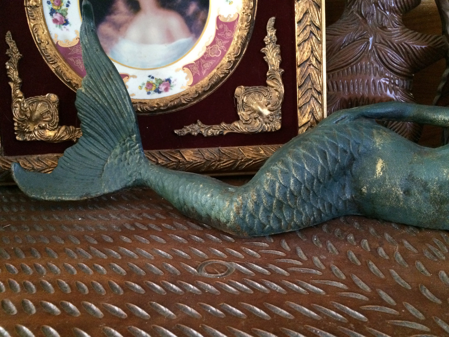 Cast Iron Mermaid - Laying Side Way-Jantiques LLC.