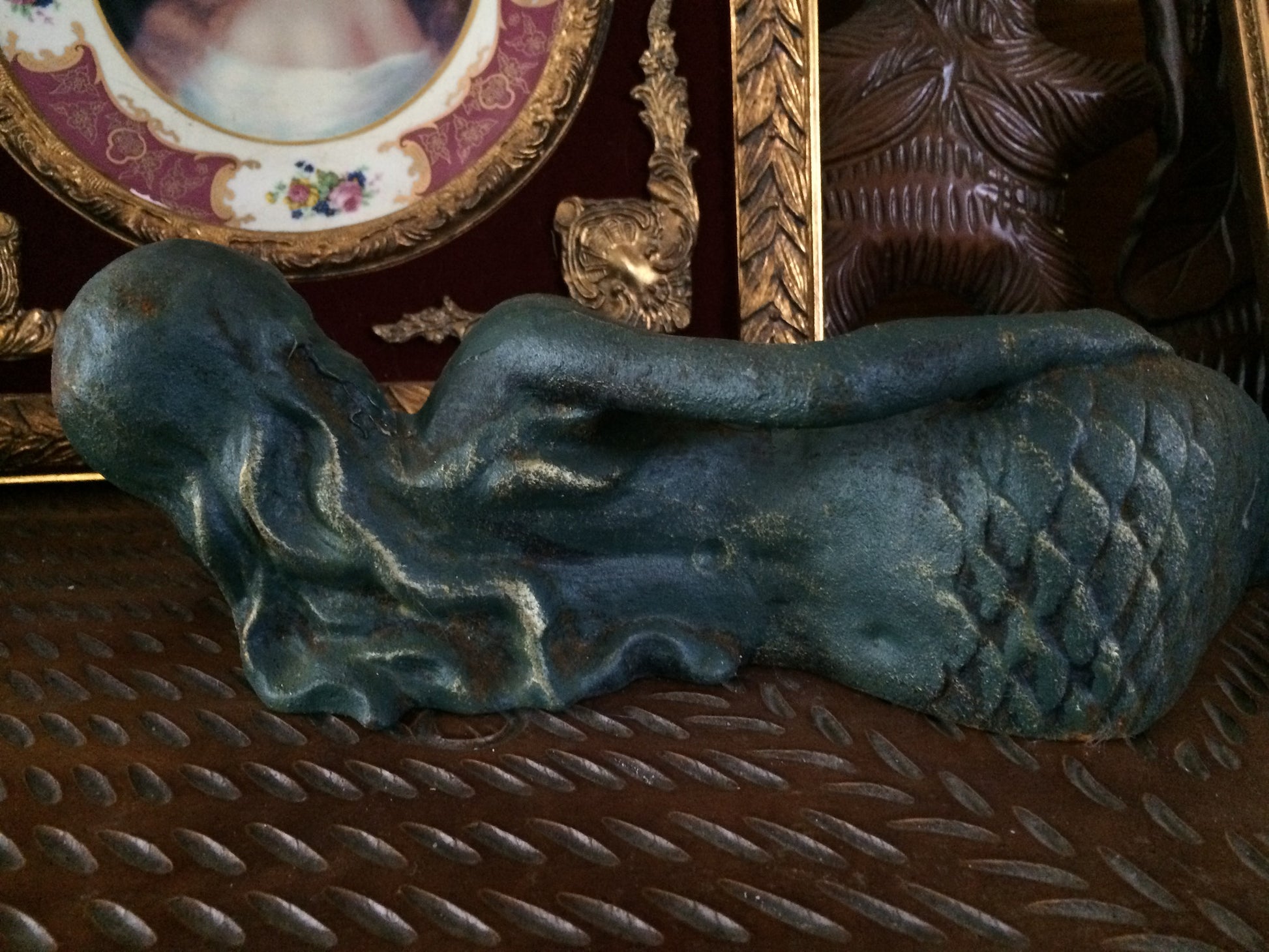 Cast Iron Mermaid - Laying Side Way-Jantiques LLC.