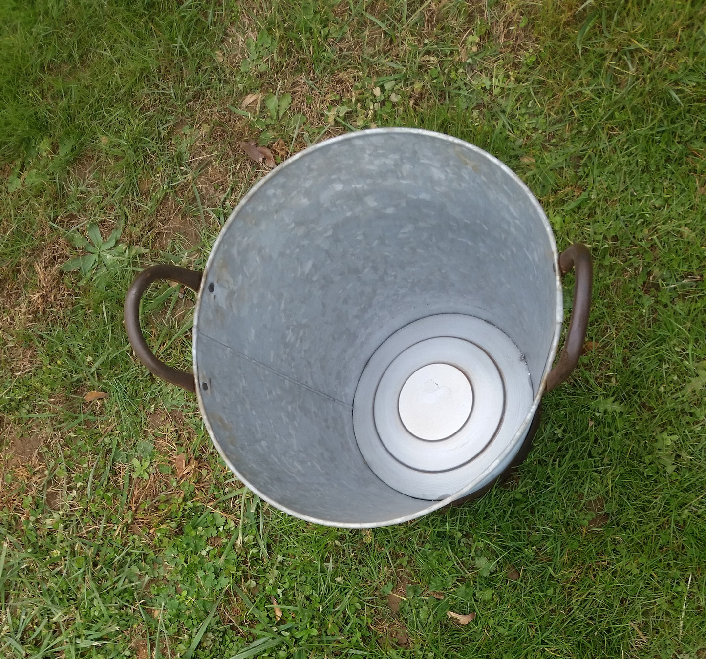 Metal Tin - Large Galvanized Metal Bucket with Handles-Jantiques LLC.