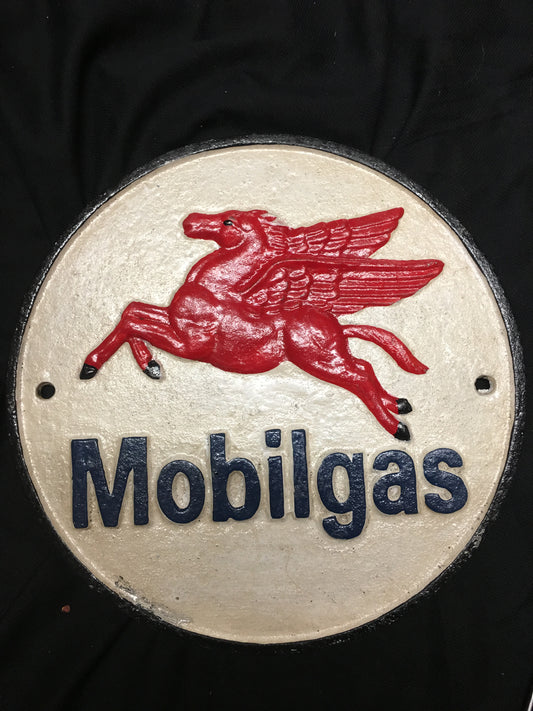 CAST IRON MOBILE GAS SIGN-Jantiques LLC.