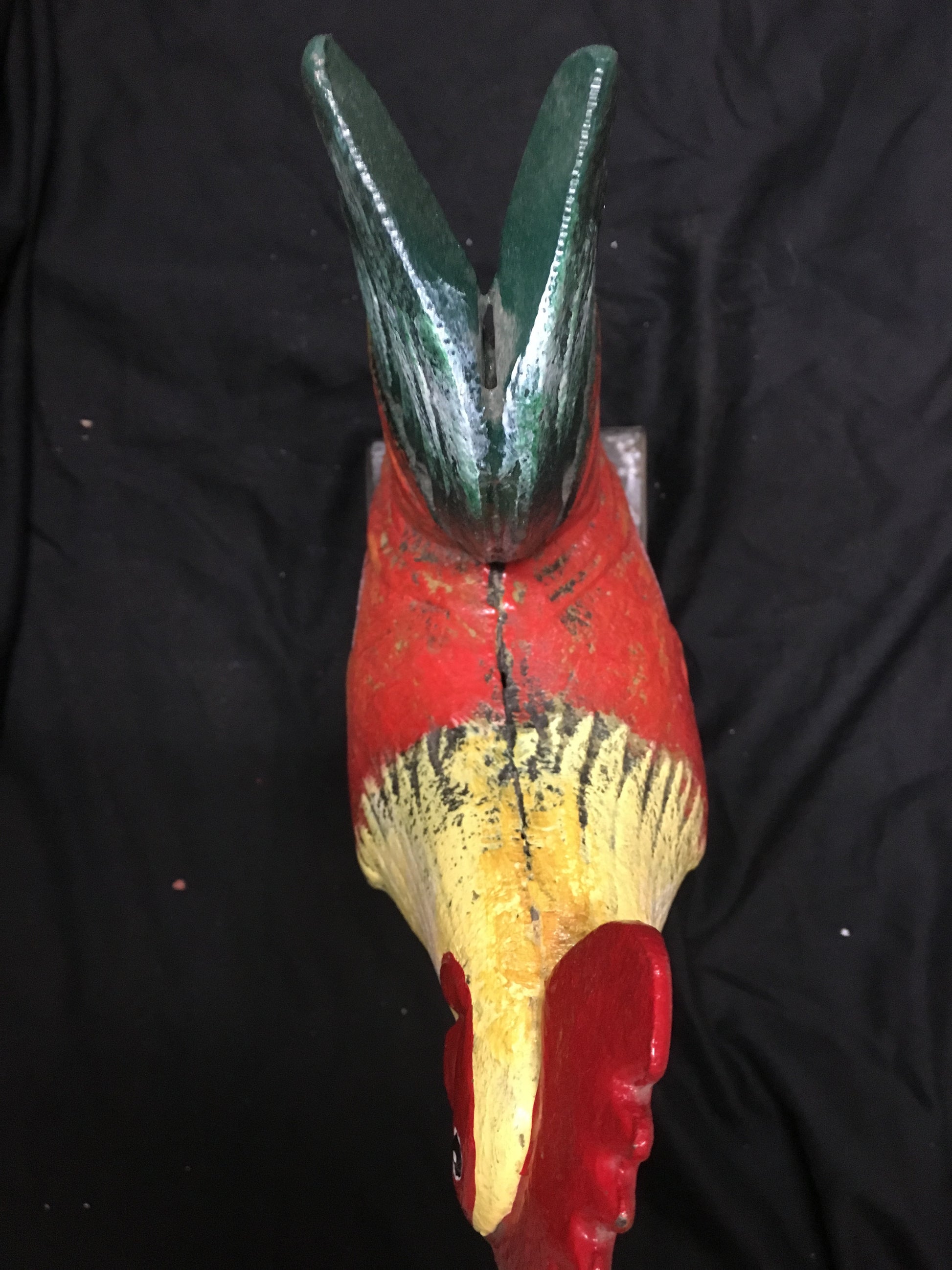 CAST IRON HAND-PAINTED ROOSTER DOOR STOP OR ITEM FOR YOUR KITCHEN-Jantiques LLC.