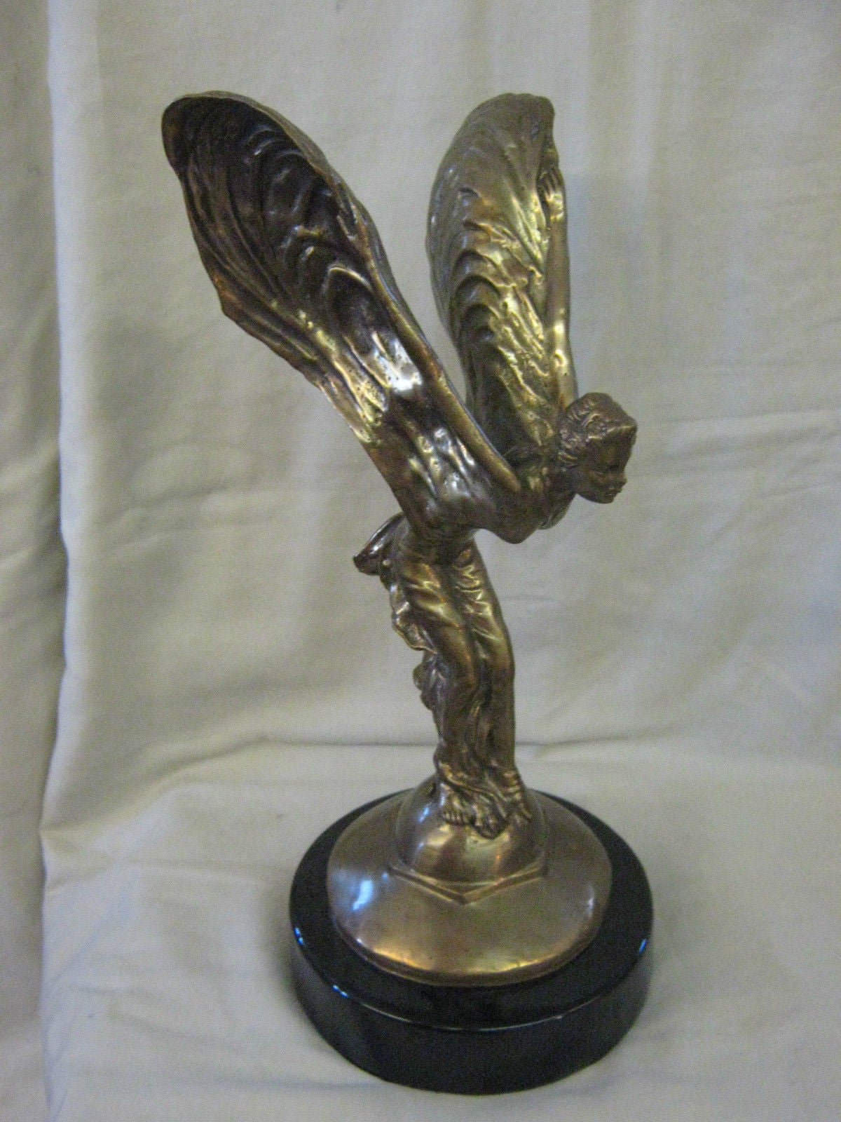 Bronze Figurine - Rolls Royce LOGO on Marble Base-Jantiques LLC.