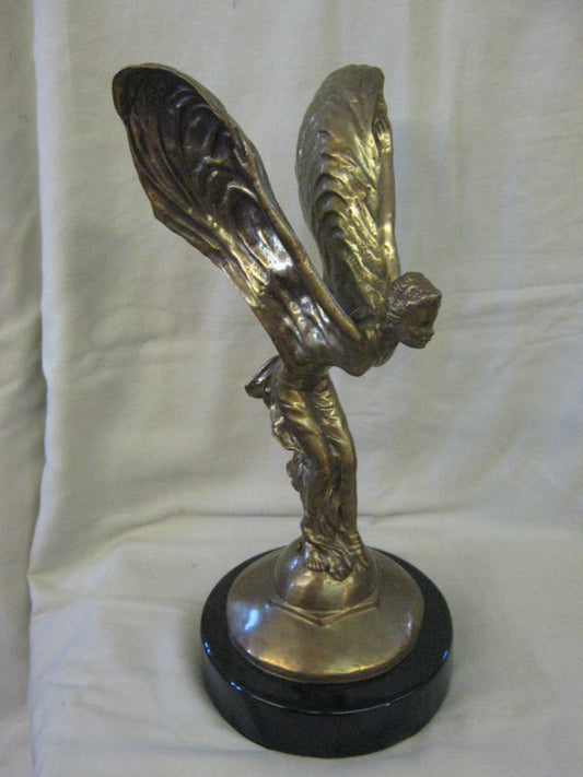 Bronze Figurine - Rolls Royce LOGO on Marble Base-Jantiques LLC.