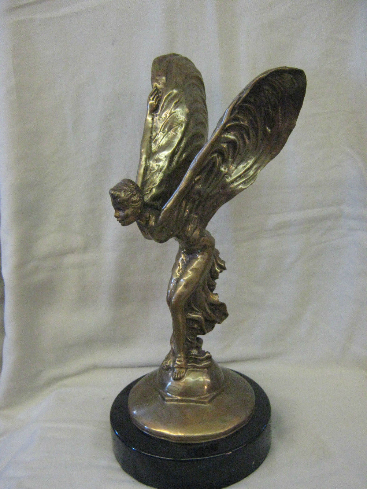 Bronze Figurine - Rolls Royce LOGO on Marble Base-Jantiques LLC.