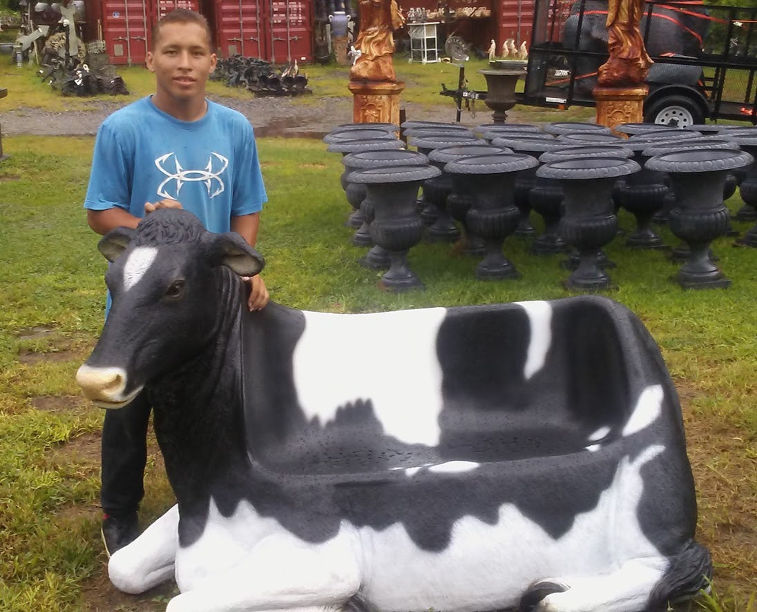 Statue - Life Size Cow Chair Sofa "Cowch"-Jantiques LLC.