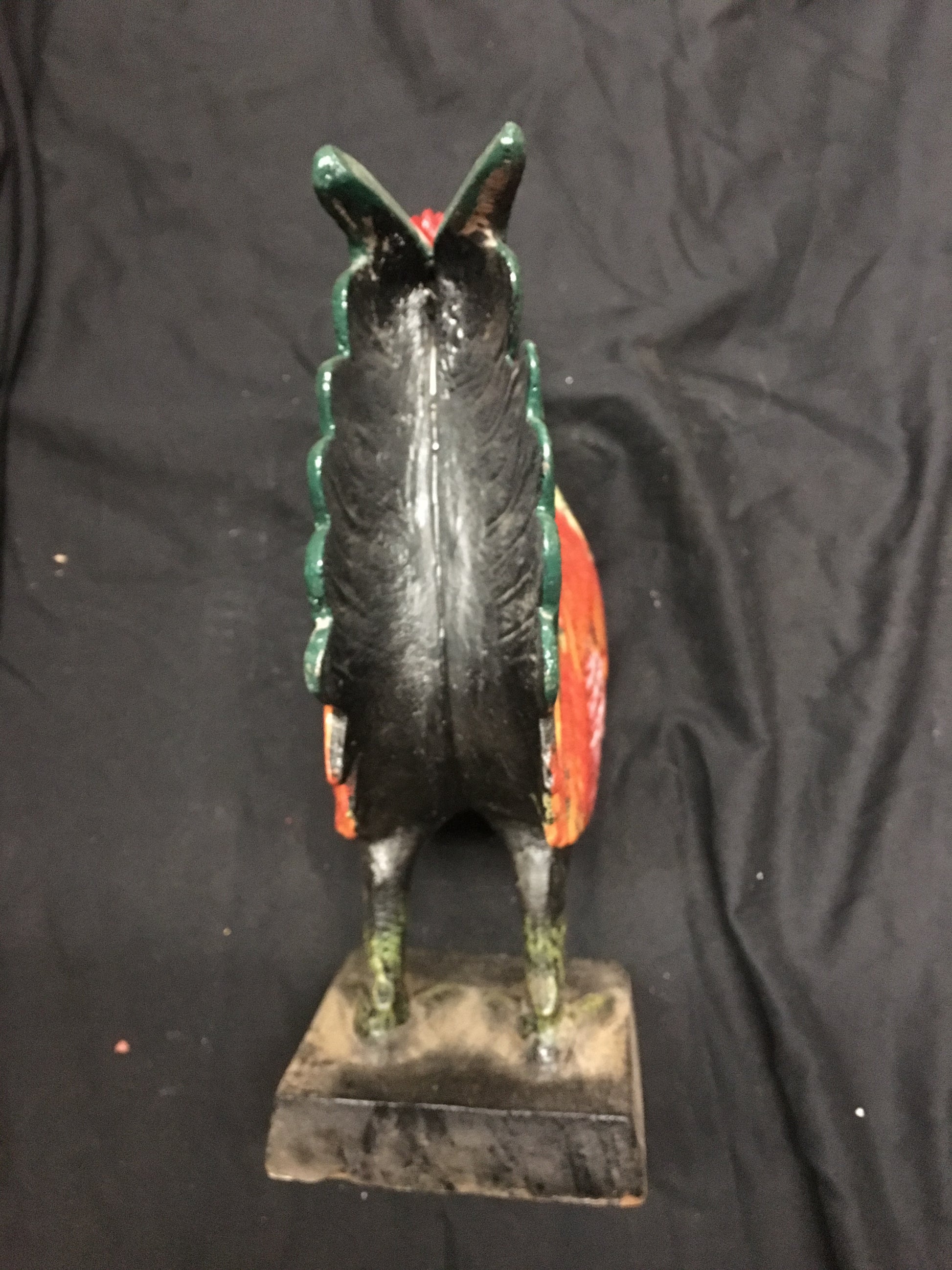 CAST IRON HAND-PAINTED ROOSTER DOOR STOP OR ITEM FOR YOUR KITCHEN-Jantiques LLC.