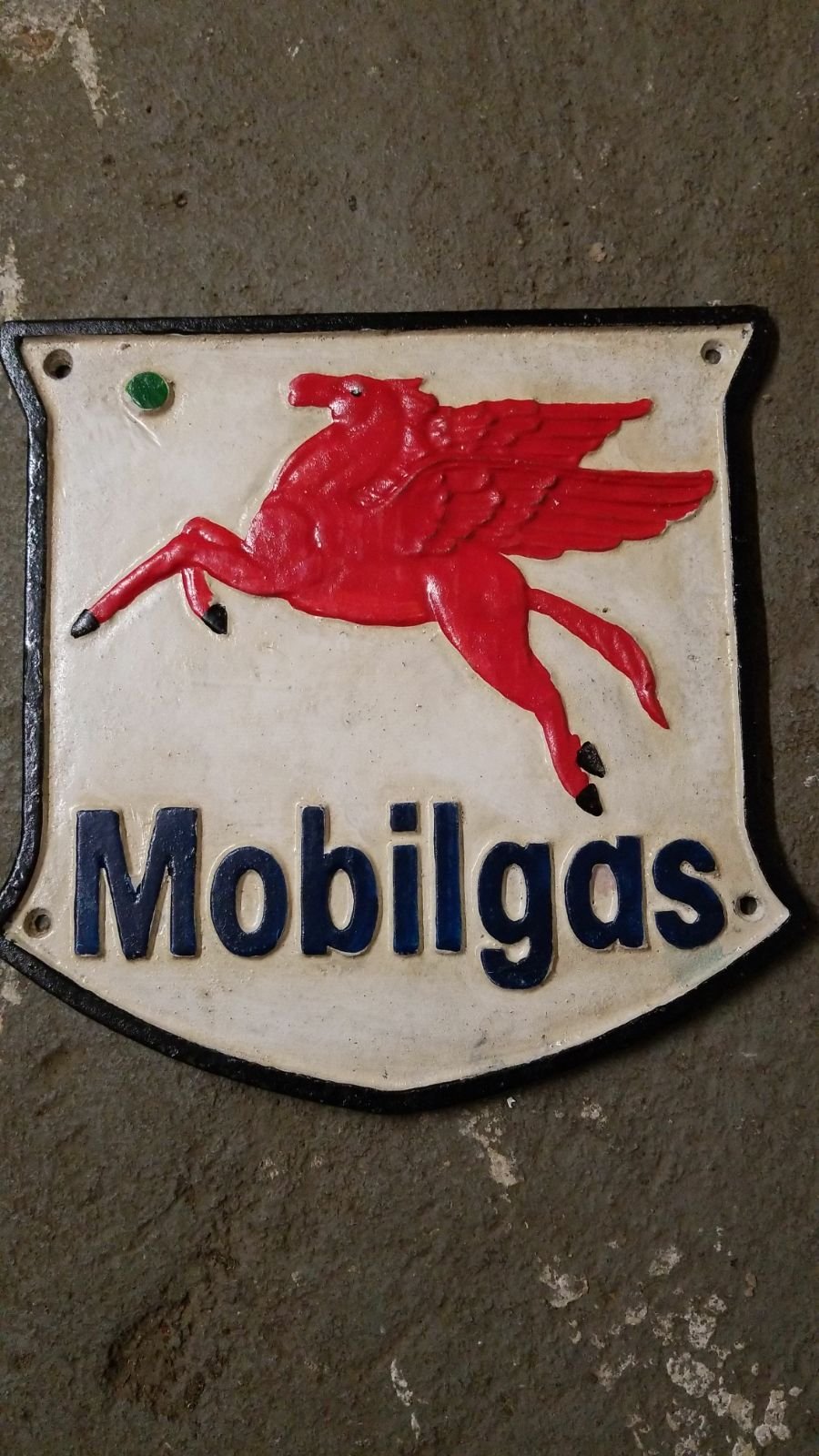 Cast Iron Sign - Pegasus Shield Shape-Jantiques LLC.